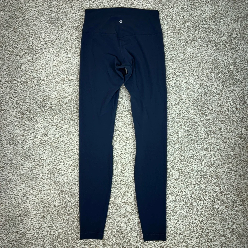 Lululemon Leggings Womens 8 Tall Align Navy Blue Yoga High Rise Nulu Workout Gym